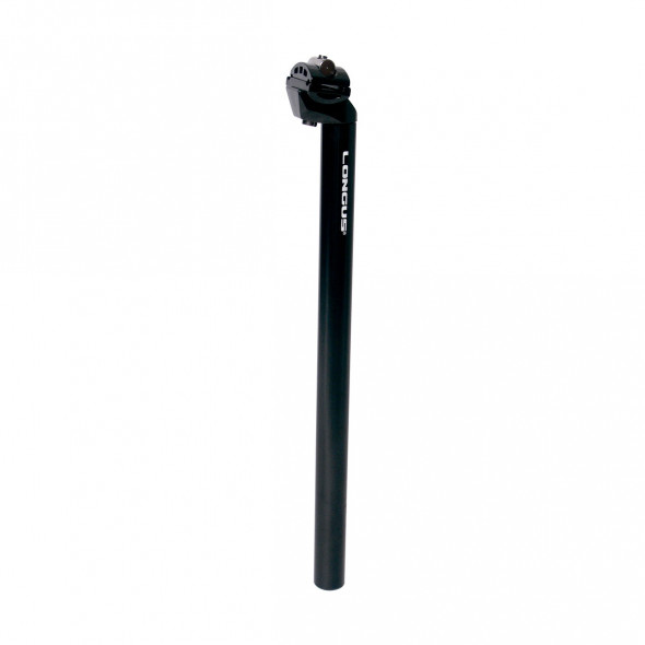Hliníková sedlovka Longus 25,4mm, so zámkom, čierna
