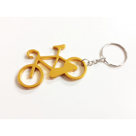 Prívesok na kľúče - bicykel, zlatý
